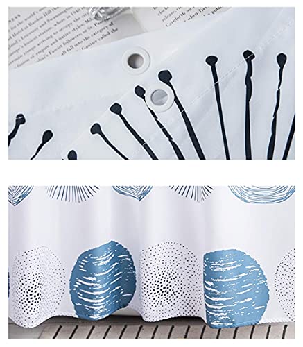 Rideau de douche long effet 3D en tissu imperméable lesté - 4