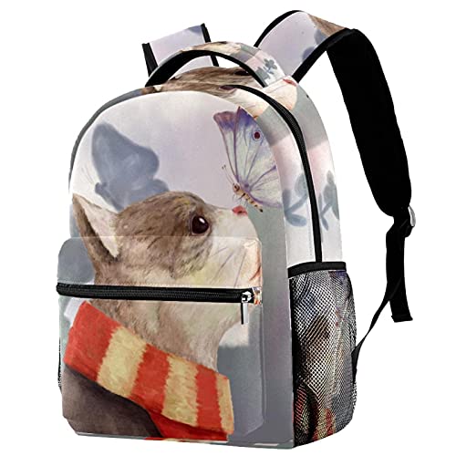Sac à dos papillon multicolore pour enfants 29x20x40cm avec bretelles
