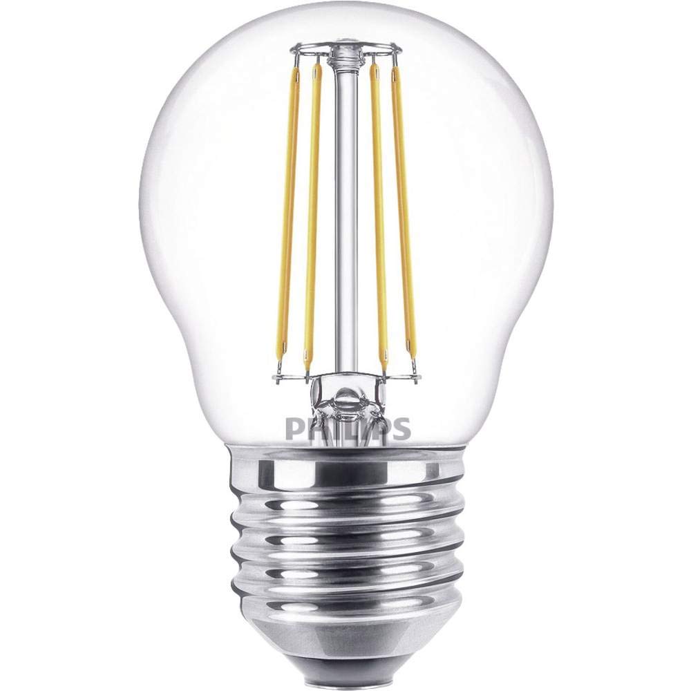 Philips Żarówka LED Classic E27, 40 W, kształt kropli, przezroczysta, ciepła biel