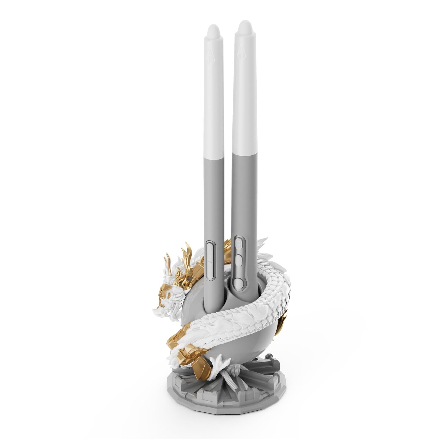 Xencelabs Limited Edition Dragon Pen Holders for 3 Button Pen, Thin Pen, and Other Digital Pens - Year of the Dragon 2024, White - Image 3