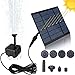 Produktbild Solarbrunnenpumpe, 1,4 W 190L / H Solarteichpumpe, tragbare schwimmende solarbetriebene Wasserbrunnenpumpe, schwimmende Springbrunnenpumpe für Garten, Pool, Teich, Aquarium, Brunnen, mit 6 Düsen