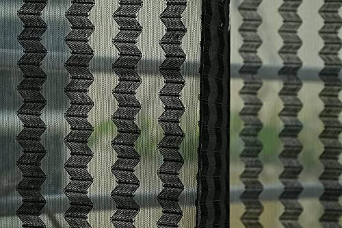 Image of HOME UTSAV 1 Piece Sheer Premium Tissue Net Polyester Curtains for Window 5 Feet, Black