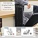 Kmvazcd Expandable Carry On Luggage Durable Hardside Lightweight Rolling Suitcases with Spinner Wheels TSA Lock, (Black, 19.5-Inch)