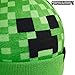 Minecraft Boys Winter Set, 6–14 Yrs, 3Pc Beanie Scarf Gloves, 2Pc Knit Cap Mitts, 1 Pc Bucket Hat|Beanie Gifts for Boys (6-14 Years, Green Hat & Gloves)