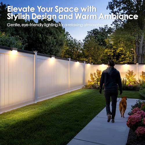 SOLPEX Solar Fence Lights Outdoor, Solar Step Lights Waterproof LED Deck Lights for Stair, Balcony, Railing, Front Porch - Additional View