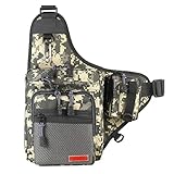 [Clearance Sale]Noeby sports shoulder bag fishing piler tackle pouch crossbody messenger nylon single shoulder bag (Digital camouflage)