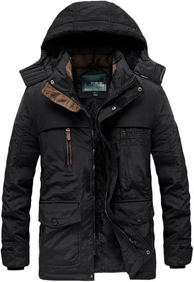Amazon.com: Parka de invierno para hombre con capucha y cortavientos,  abrigo casual cálido y desmontable : Ropa, Zapatos y Joyería