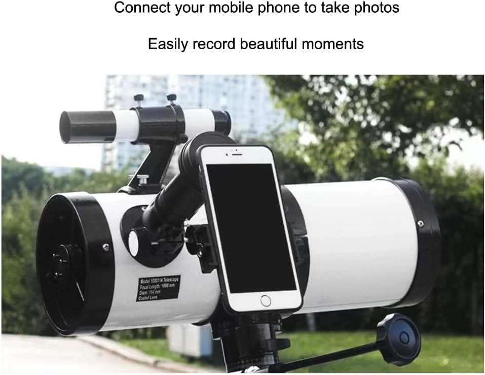 Smartphone attached to telescope eyepiece
