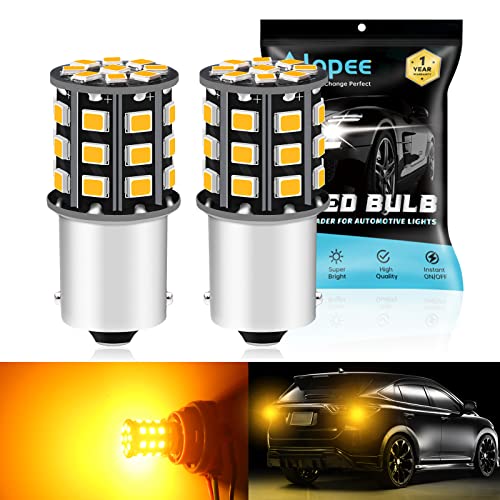 ALOPEE Paquet de 2 1156 BA15S 1141 1073 7506 1003 Ampoules de Clignotants de Voiture - 12V-24V Ampoule/Ampoule de LED 2835 33SMD - Remplacement pour Ampoule LED de Clignotant de Queue