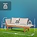 KHG Gartenbank Akazie geölt, Daybed, Sonnenliege, Lounge-Set Gestell Braun klappbar, abnehmbare Auflagen aus Polyester Hellgrau, wetterfest, 260 kg belastbar