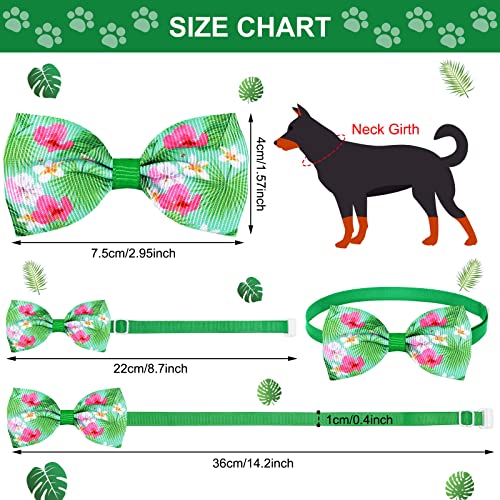 Vabean 200 Pieces Dog Bow Ties Collar Set Includes 100 Neckties And 100 Bow Ties Adjustable Cat Bow Neck Ties Fruit Hawaii Summer Style Pet Ties Collar For Dogs Cats Puppy Holiday Grooming Accessories #TOP1