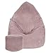 Produktbild DreamRoots Bean Bag Chair 80x80x120cm - Sitzsack Cord - Bean Bag Sitzsack - Sitzsack mit Lehne und Hocker und Bezug - Sitzkissen Boden - Chill Sack - Bubibag Sitzsack - Sitzsack mit Füllung