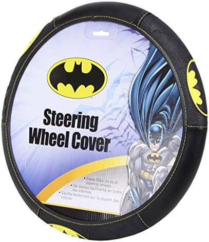 Plasticolor 006711R01 DC Comics Batman Shattered Car Truck SUV Steering Wheel Cover , Black