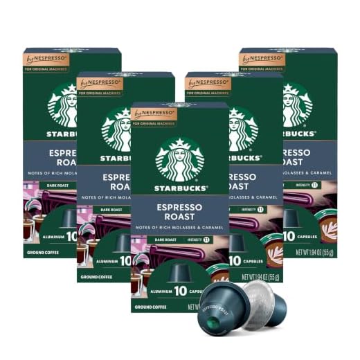 Starbucks by Nespresso Dark Roast Espresso (50-count single serve capsules, compatible with Nespresso Original Line System)