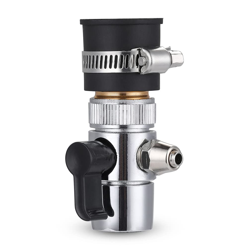 Adaptateur de robinet de dérivation en métal pour évier de cuisine et raccordement bidet