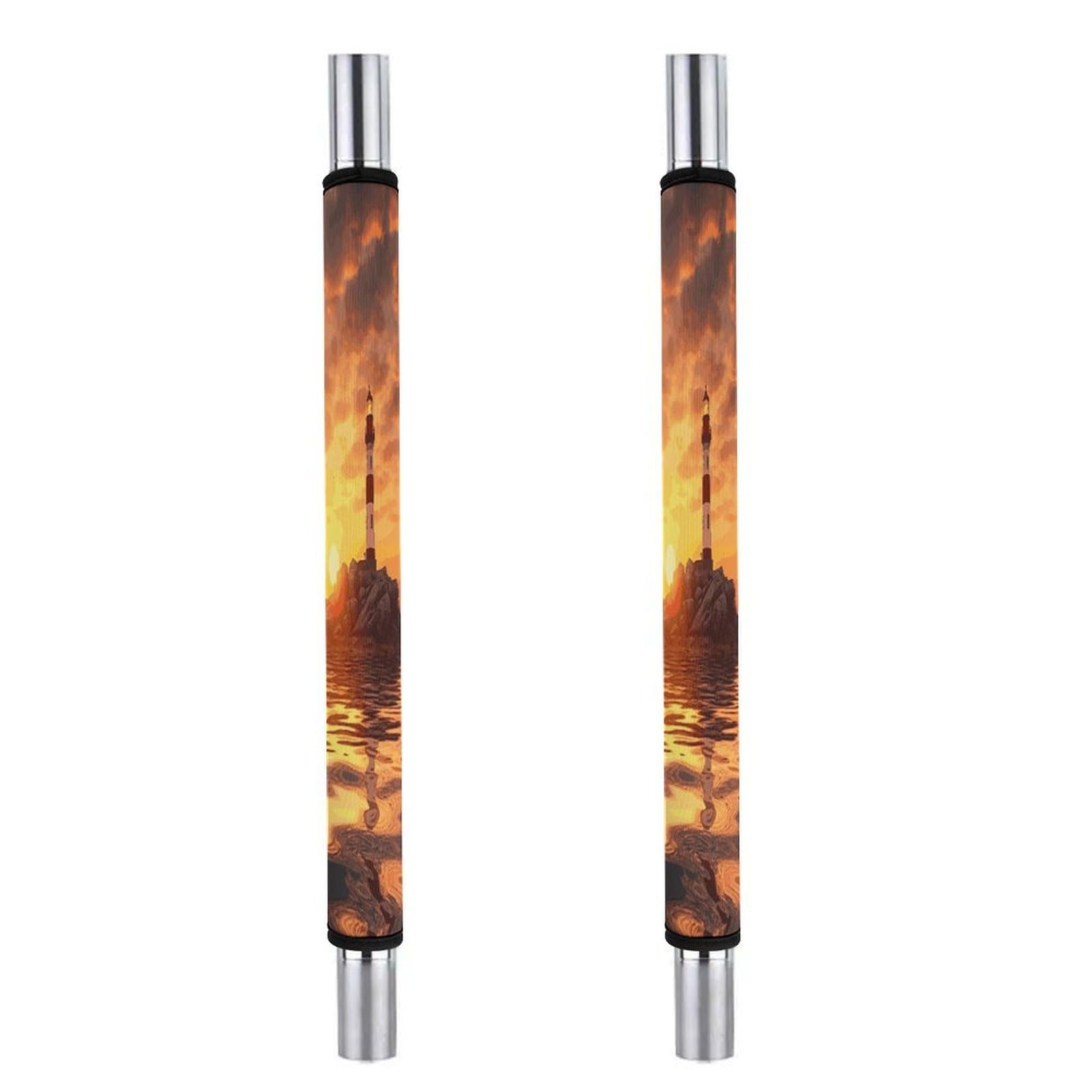 ADFGYERH Sea Lighthouse in Sunset Refrigerator Door Handle Covers 2 PCS, Refrigerator Handle Covers Non-Slip Fridge Handle Covers for Oven Microwave Dishwasher Appliance Door Sleeves
