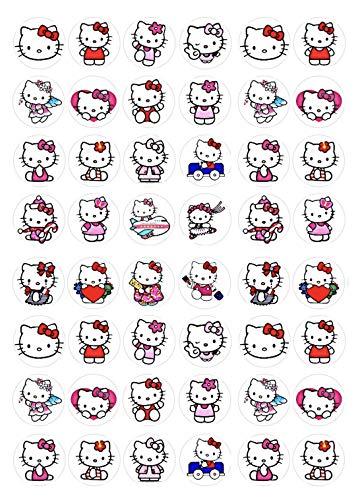 Basics 48 x Hello Kitty Edible Cake Toppers
