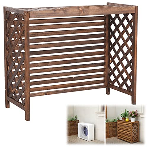 Grilles de protection en bois de fenêtre et cache climatiseur - 2