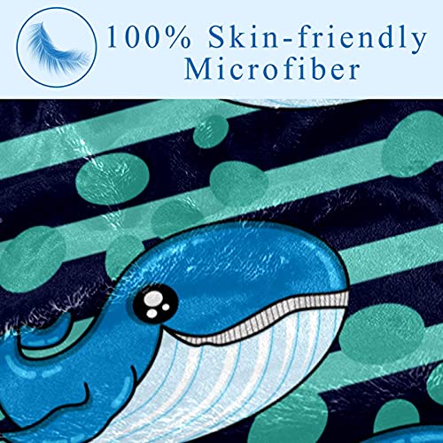 Couverture chaude à rayures bleues plaid baleine isolant pour camping - 4