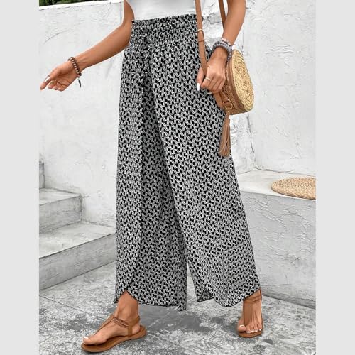 Pantalon large anti-chaleur fluide et léger pour vacances d'été