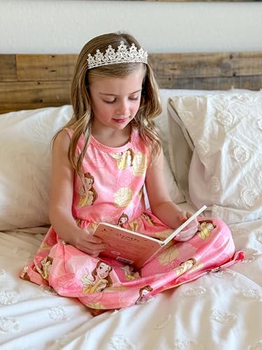 Image of Disney Frozen Elsa Princess Minnie Mouse Stitch Toddler Girl Dresses 2 Pack Short Ruffle Sleeve Costume Set Outfit 2-13 Years
