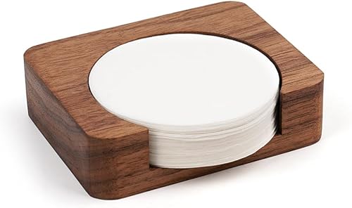 Miniatura 8 de Soporte de filtro de papel espresso, contenedor de almacenamiento de filtro de café, dispensador de filtro de café compatible con filtros de papel