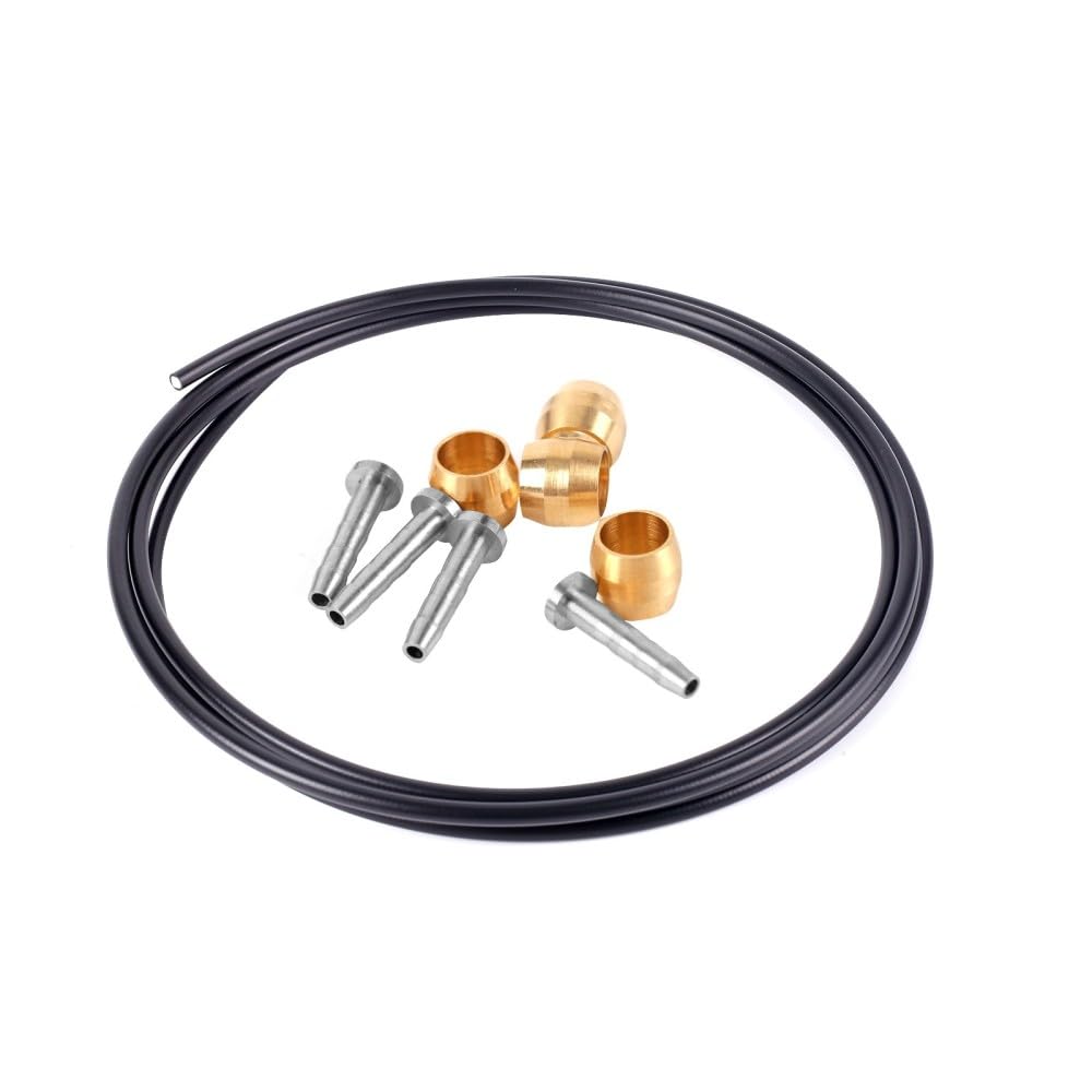 DONGKER 2.5m Bicycle Brake Hose,Brass Connection Insert Kit,w/4 Olives Connecting Inserts for BH59 BH90