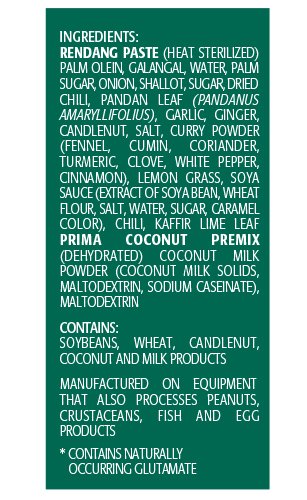 Prima Taste Rendang Curry Sauce Kit, 12.7-Ounce Box