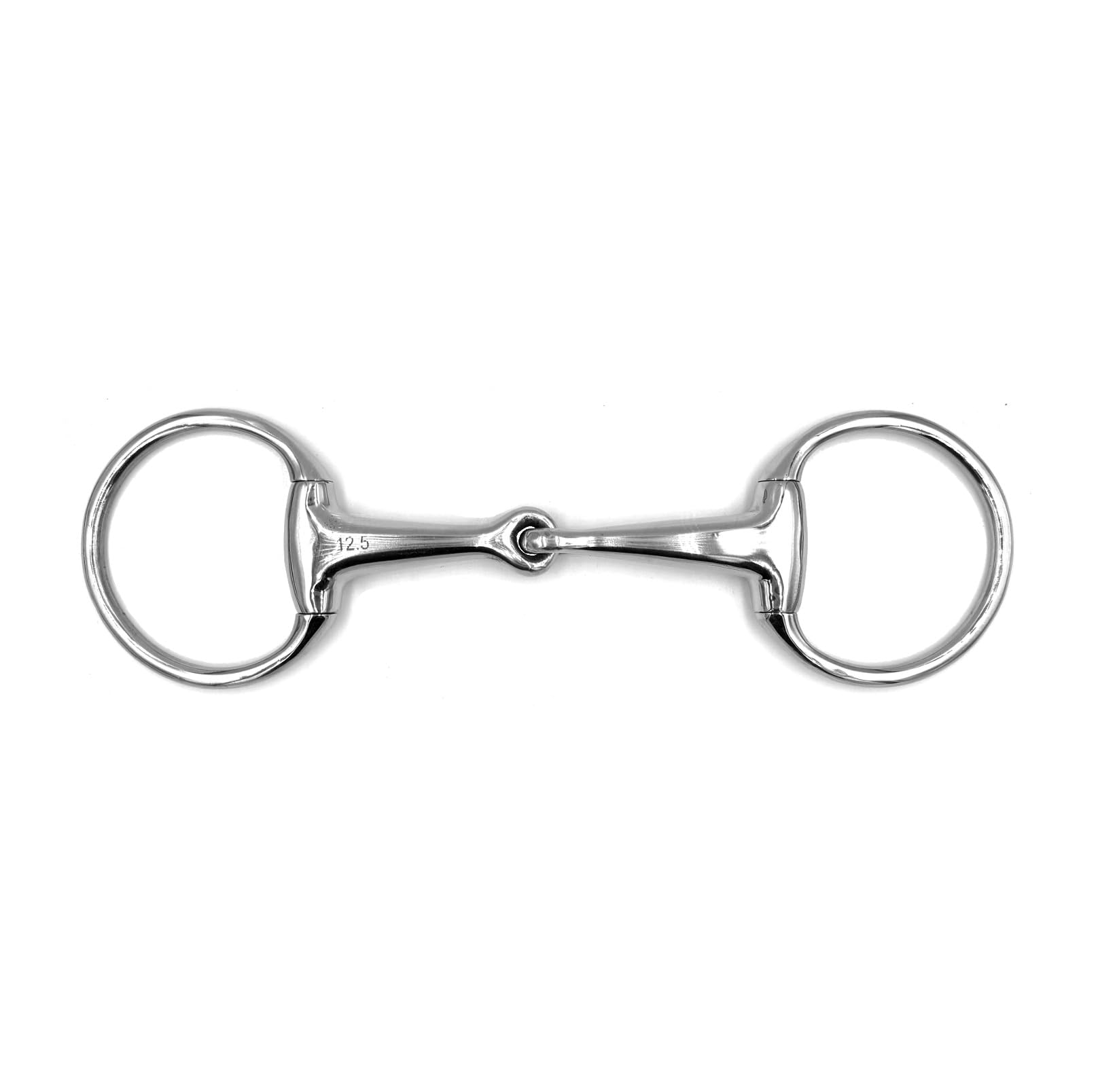 Gebiss Olivenkopfgebiss Olivenkopftrense Einfach Gebrochen Edelstahl Ringdurchmesser 70 mm Gebissstärke 18 mm