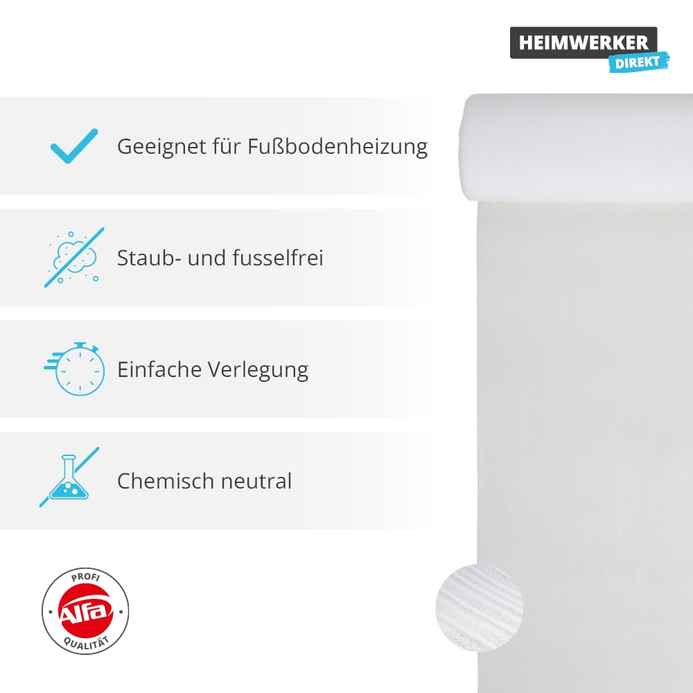 50 m² Alfa Trittschalldämmung PE Dämmunterlage Schallschutz für Laminat und Holzfertigböden