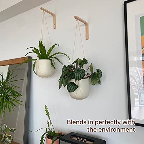 Jantens 2 Pack Plant Hangers Indoor, Plant Hooks, Hooks For Hanging Plants, Wooden Plant Hangers For Indoor Flower Baskets Pot Wind Chime Lanterns Planter #TOP4