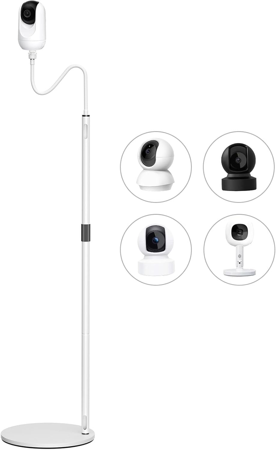 Stable Baby Monitor Floor Stand Holder Mount for Momcozy BM01/BM03/BM04, TP-Link Tapo C200/C210/C220, Kasa Camera EC70/EC71/KC410S, Nanit Pro & Flex Stand and Cameras with 1/4 Thread Hole