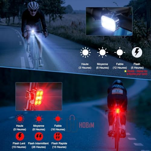 Ht-29 Şarjlı Bisiklet Işığı Ön Arka Flaşlı Usb 4 Mod Stop Lambası Aydınlatma Işık Seti IP65 Su Geçirmez Lamba Motosiklet - Görsel 6