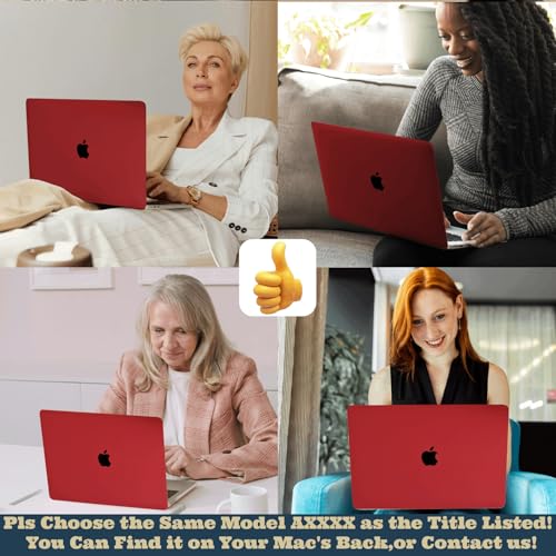 Coque MacBook Air 13 M1 étui rigide mat Bourgogne A2337 - 7