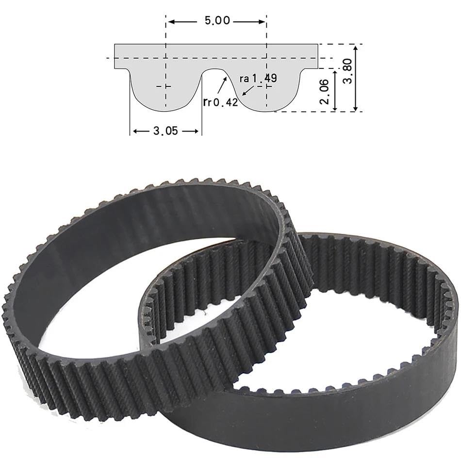 Cinghia Trapezoidale Larghezza Cinghia Dentata HTD 5M Chiusa in Gomma 15mm Perimetro 290 295 300 305 310 315 320 325 330 335-360 370 385 390mm Cinghia Trasmissione (Colore : 15mm-390mm-78T