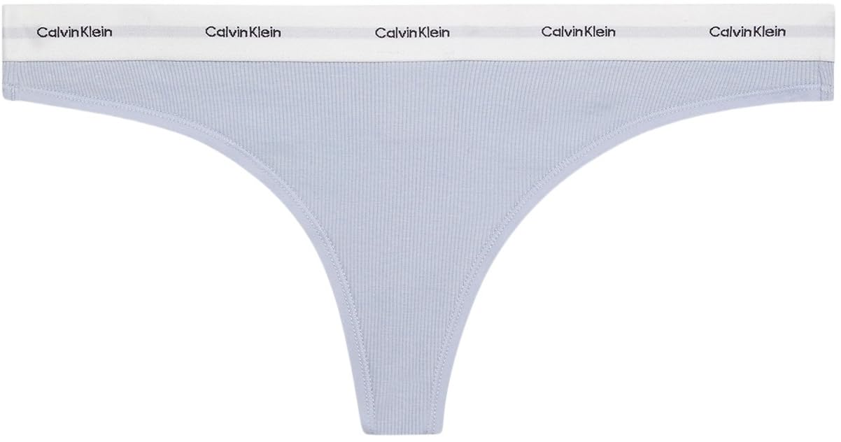 Calvin Klein Women's Thong Underwear, Blue (Casual Blue), L