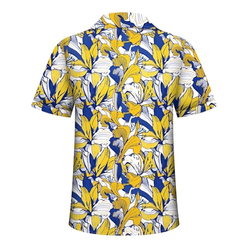 Image of Hawaiian Shirt for Men Tropical Shirts Summer Beach Button Down Short Sleeve Luau Aloha Floral Cruise Vacation Outfit 2026