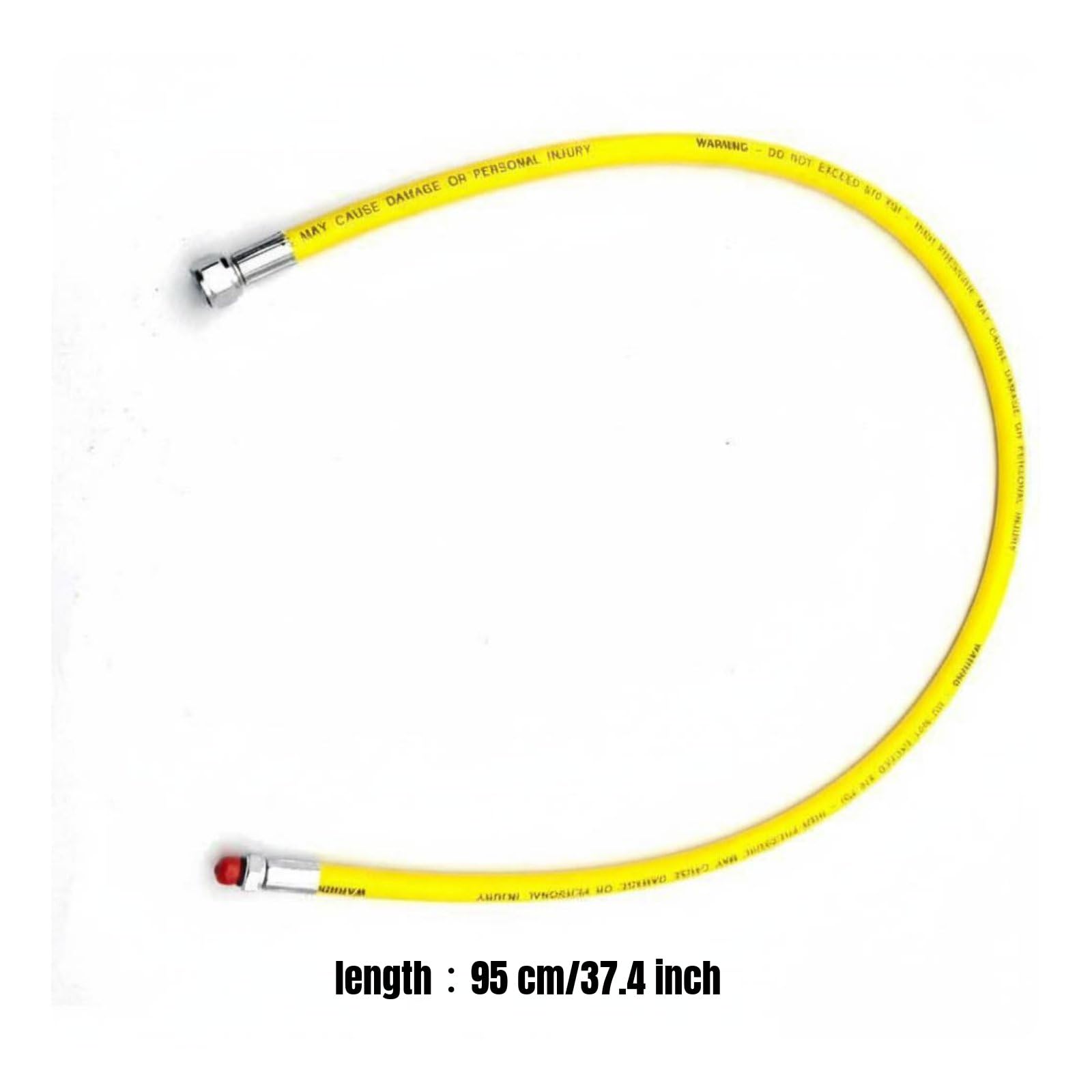 Tubi per Erogatore Subacqueo Tubo Regolatore Immersione Frusta Bassa Pressione Accessorio per Configurazioni Tecniche Erogazione Fluida con, Giallo, 95 Cm