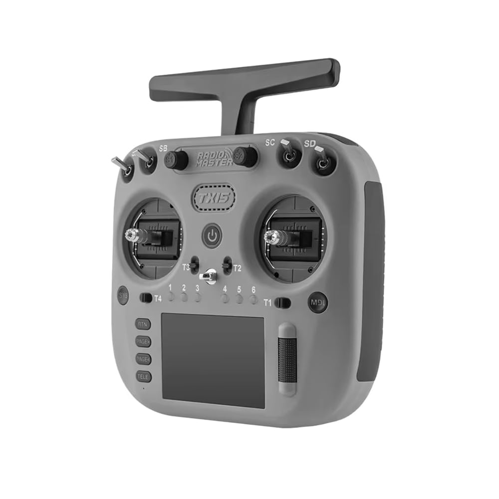 Radiomaster TX15 16ch 3.5inch IPS Colored Touchscreen V5.0 Hall Gimbals Radio Controller ExpressLRS Built-in Gyro Microphone(Grey Mode 2)