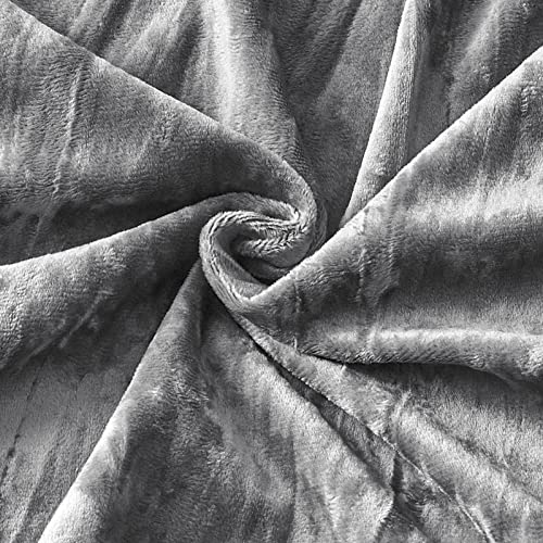 Fredsure Crinkle Velvet Comforter Set, 3 Pieces Grey King, Crinkle Velvet Face And Brushed Microfiber Reverse #TOP4