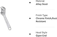 Vista 2 de Edward Tools Harden - Llave ajustable (6 pulgadas) – Acero forjado resistente – Mandíbulas fresadas de precisión para máxima potencia de agarre