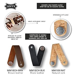 Levy’s Leathers MM18CH-BLK Accessoires – Adaptateur de sangle en cuir – Noir - Les Beatles, Paul McCartney, John Lennon, RIngo Starr, George Harrison Levy's Leathers MM18CH-BLK Accessoires - Adaptateur de sangle en cuir - Noir – Image 5