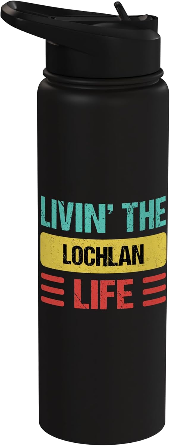 Lochlan Name Stainless Steel Insulated Water Bottle
