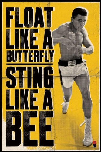Poster Mohamed Ali Float Like Butterfly (61x91cm)