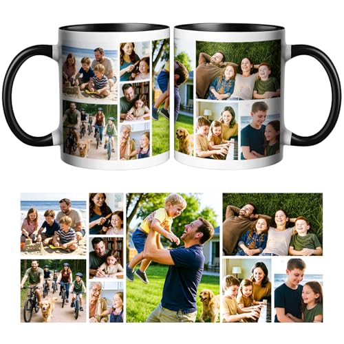 Custom Coffee Mug with Photo Personalized Picture Logo Mug Photo Collage Personalized With a 9 Photo