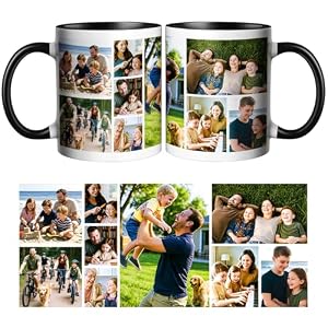 Custom Coffee Mug With Photo, Personalized Coffee Mug With Picture, 11oz Photo Collage Mug With 9 Photo, Tazas Personalizadas, Novelty Custom Gift For Women, Men, Family, Friends, Birthday, Christmas