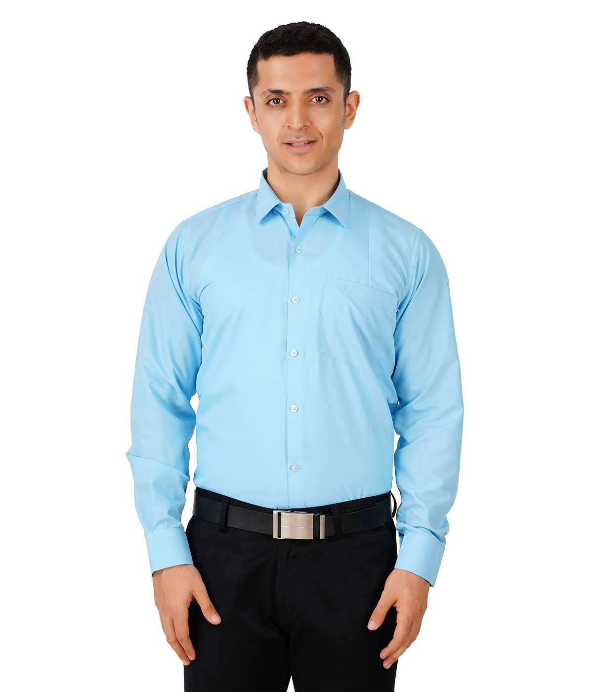 SUMAN TEX Men's Solid Formal Shirt with Pocket