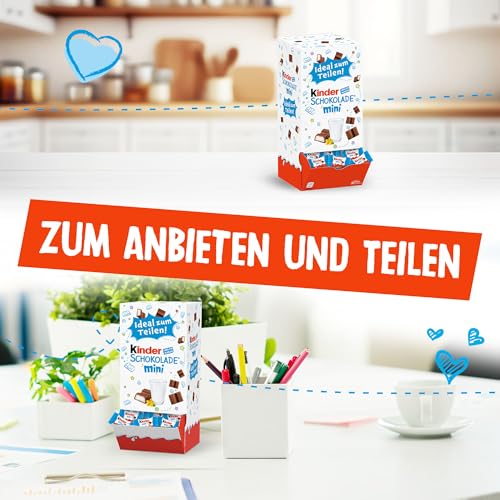 kinder Schokolade Mini – mind. 140 einzeln verpackte Mini Riegel, geeignet Geschenkbox zum Geburtstag, Hochzeit, im Büro oder Zuhause – Geschenk zum Vatertag – 900g 5