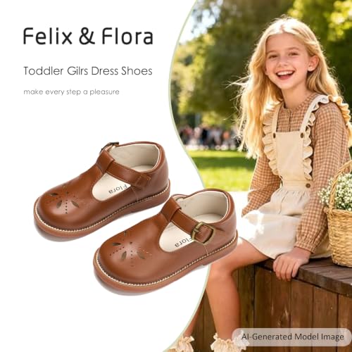 Image of Felix & Flora Toddler Little Girl Princess Dress Shoes-Mary Jane Flats for Girl Party School Shoes