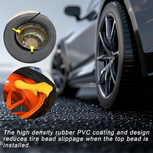 Image of KVAEY Coated Bead Keeper Tire Changer Tool, Cast Iron Coated Tire Changing Tool Bead Retainer, PVC Coated Bead Keeper Heavy Duty Thing Tire Mounting Tool for Most Motorcycles